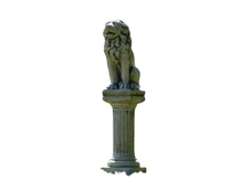 Lion Statue on Pedestal – 104 cm – Stone