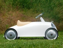 Vintage Auto - Wit - 85 x 45 cm - Metaal