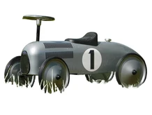 Vintage Auto - Grijs - 76 x 40 cm - Metaal