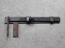 Iron sliding lock large - left - for gates or stable doors - rough, untreated