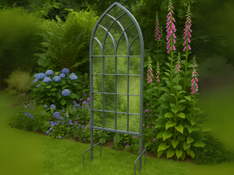 Gothic Mirror XL Garden Stick - 180 cm - Metal