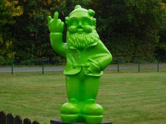 Gartenzwerg Mittelfinger XL – 80 cm – Grün