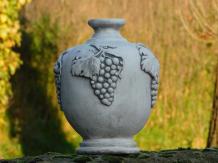 Garden Vase with Grapes - Stone - Water