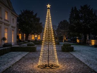 Illuminated Christmas Tree for Outdoor Use XL - 350 cm - Warm White & Multicolored - LED - With Timer