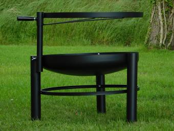 Vuurschaal met BBQ Rooster - Zwart