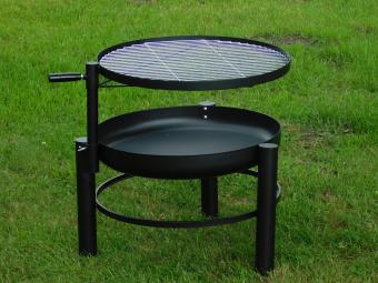 Vuurschaal met BBQ Rooster - Zwart