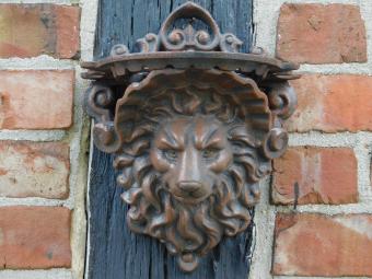 Wandconsole Leeuwenkop - Bruin - Gietijzer