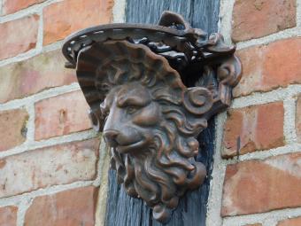 Wandconsole Leeuwenkop - Bruin - Gietijzer
