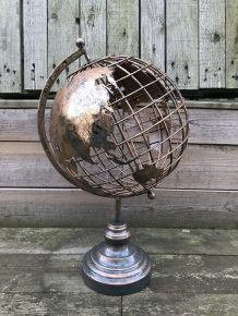 Metallkugel, gold/schwarzer Look, schöner Dekoartikel, Letste!!