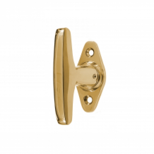 Raamhendel, handvat / raamgreep - T-vorm, messing gepolijst, 7,5 x 5,5 cm