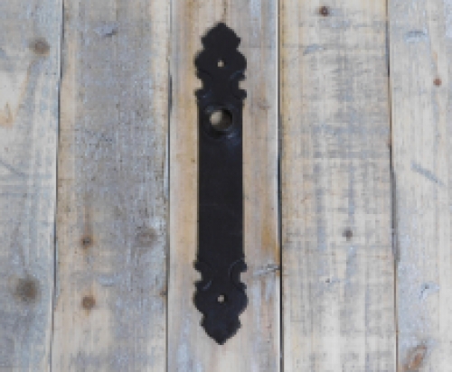 1 For historical doors, long door shield without keyhole for the antique door in antique iron.