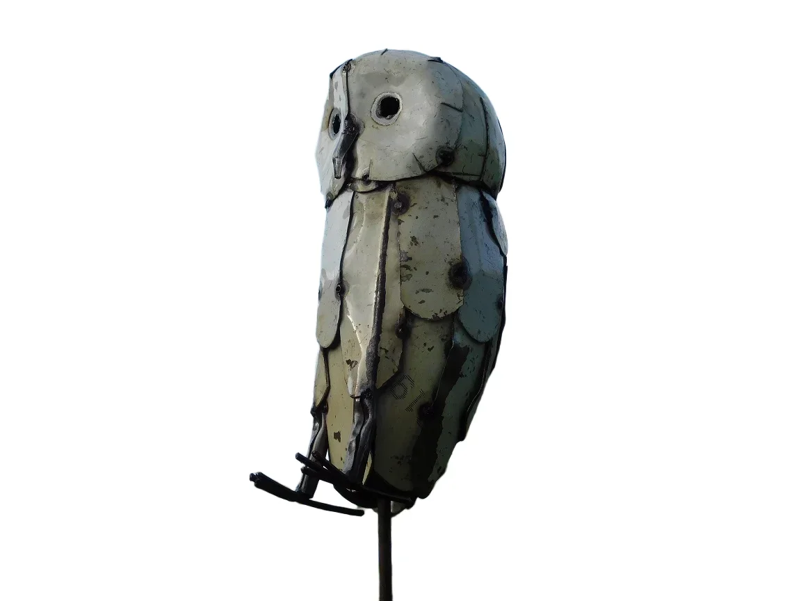 Handmade Owl as Garden Stick - 83 cm - Metal