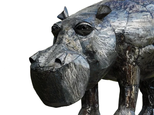 Nilpferd ''Nilo'' XXL - 105 x 190 cm - Handarbeit & Unikat