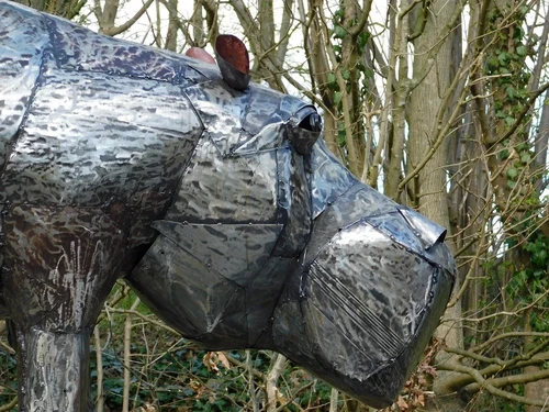 Nilpferd ''Nilo'' XXL - 105 x 190 cm - Handarbeit & Unikat
