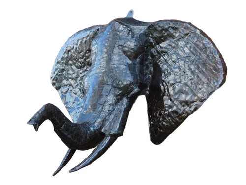 Elephant head XL - 135 cm - Handmade & Unique