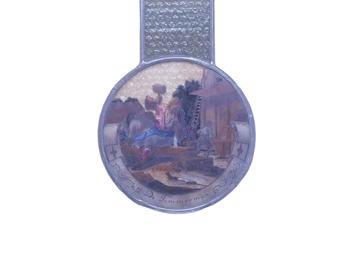 Antique Stained Glass - The Carpenter - Exclusive Item