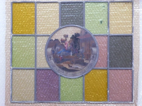 Antique Stained Glass - The Carpenter - Exclusive Item