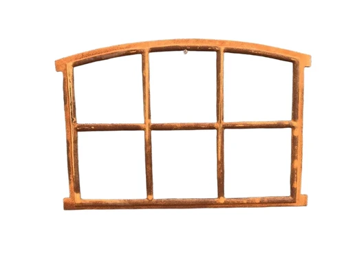 Cast iron window fitted with arches, stable window.
