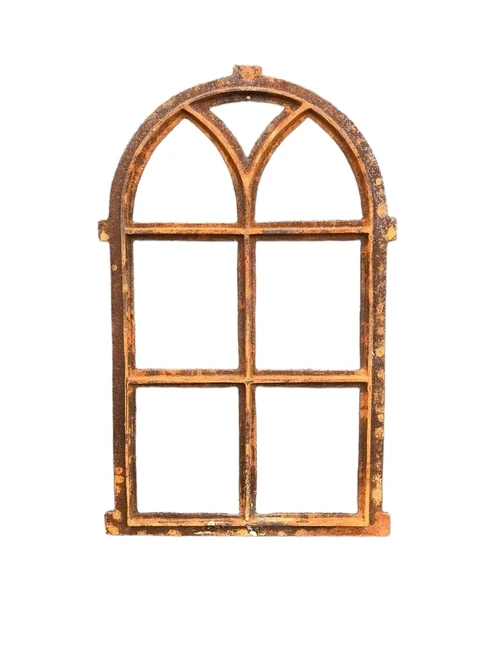 Cast iron stable window with round arches V small