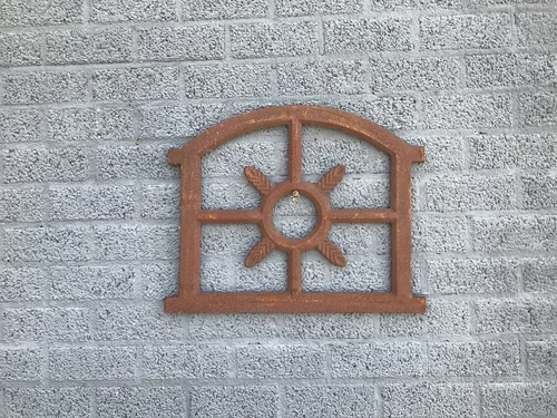 Cast iron barn window, barn window, Oak small.