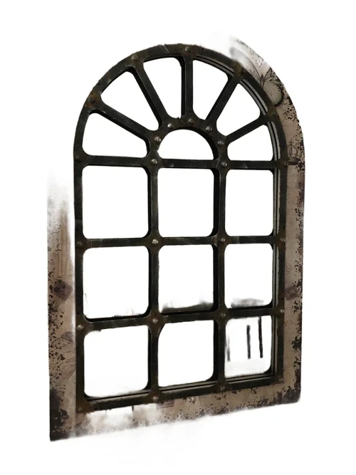 Large substantial stable window mirror, very nice in shape and robust in execution.
