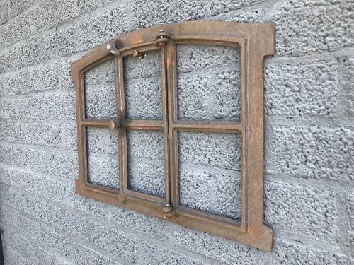 Iron window for the garden wall, stable window, antique style window - 57x42