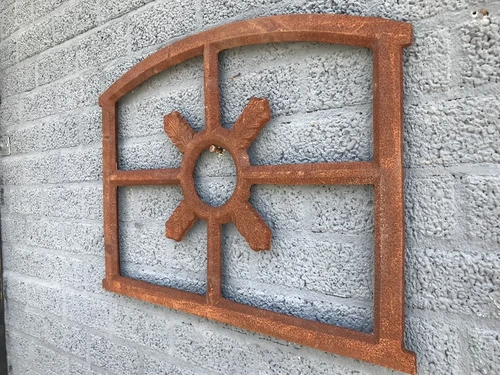 Classic stable window, cast iron window as decoration