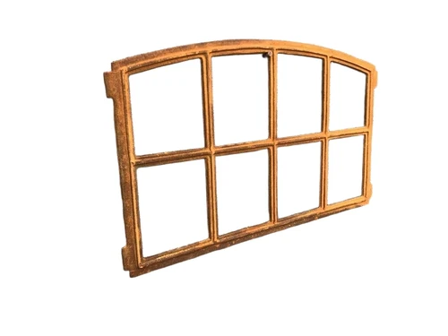 Garden wall window, iron window, fixed, cast iron