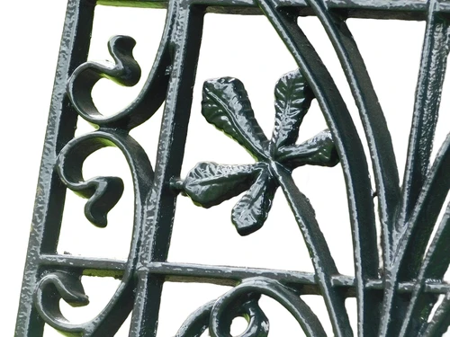 2 Pieces: Grid - Green - Powder-coated - Cast iron - Ornament