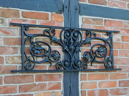 Balcony rail - Black - Window rack - Cast iron Rest