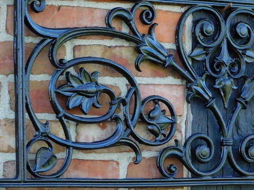 Balcony rail - Black - Window rack - Cast iron Rest