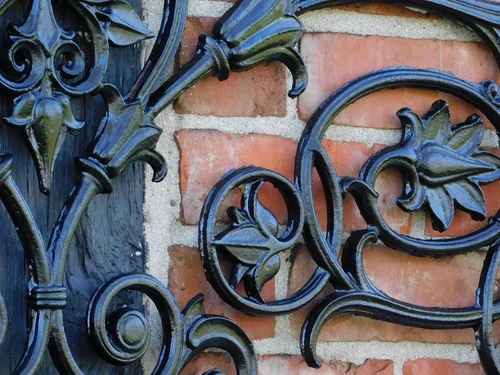 Balcony rail - Black - Window rack - Cast iron Rest