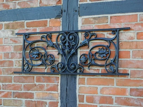 Balcony rail - Black - Window rack - Cast iron Rest