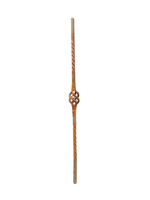 Baluster mit Zwiebel-Vortax, Treppenstil aus massivem Eisen