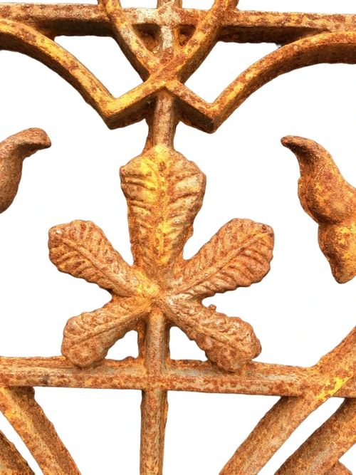 Cast iron door-window grille, wall ornament, beautiful wrought iron piece!