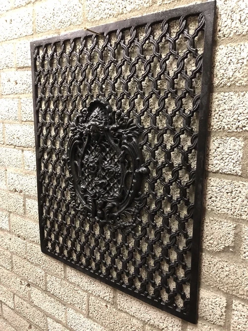 Door/Window Grille - Wall Ornament - Cast Iron - Black