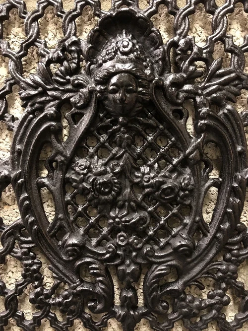 Door/Window Grille - Wall Ornament - Cast Iron - Black