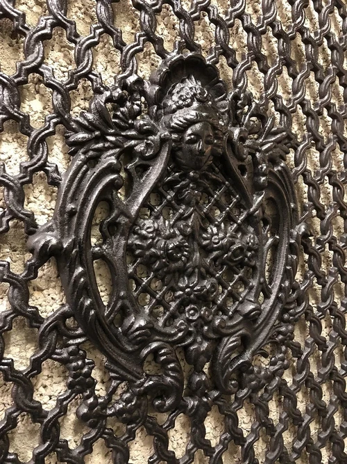 Door/Window Grille - Wall Ornament - Cast Iron - Black