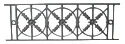 Cast iron window grill, raamrooster, massief smeedijzer, rust-bruin.