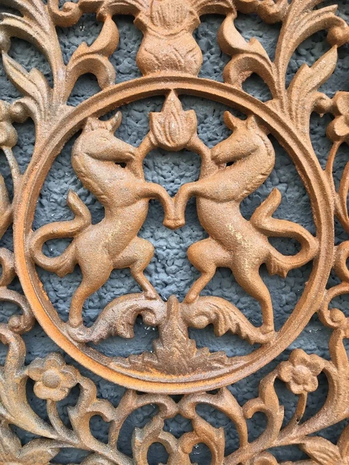 Türgitter / Fenstergitter aus Gusseisen mit kunstvollem Ornament