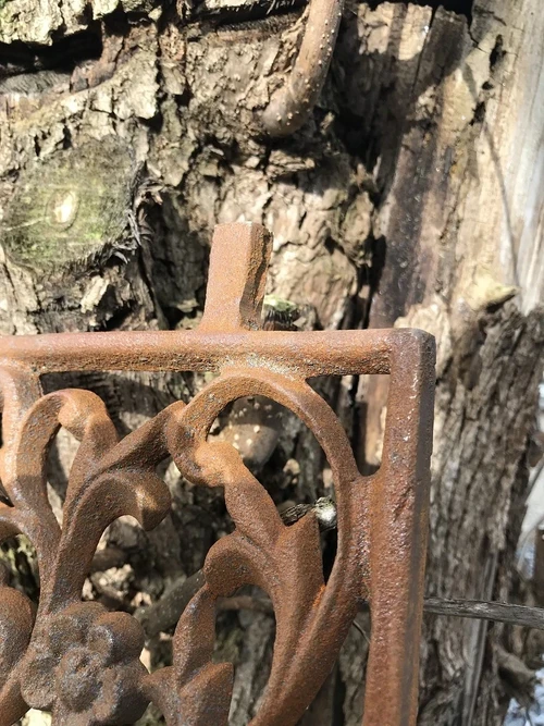 Türgitter / Fenstergitter aus Gusseisen mit kunstvollem Ornament
