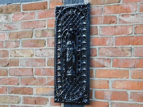 Door grille with Woman - Alu - Black - Grille