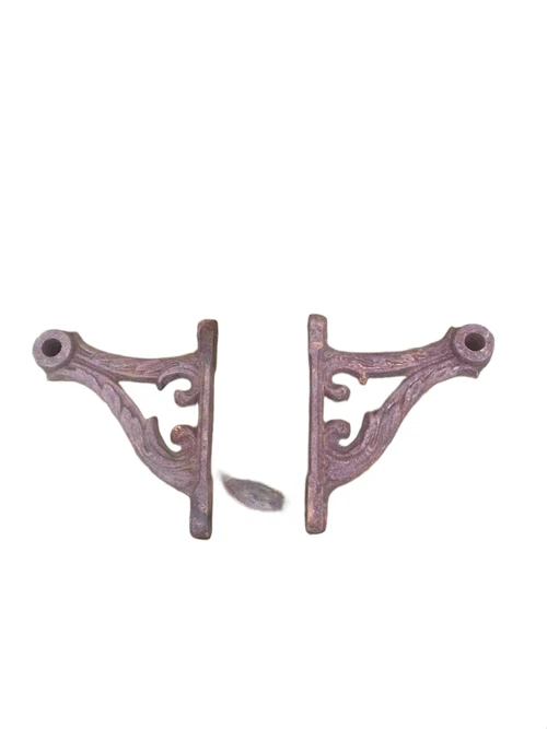 Set of wall brackets, heavy-duty cast iron rest.