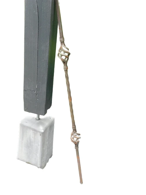Wrought iron grating rod, onion, 161