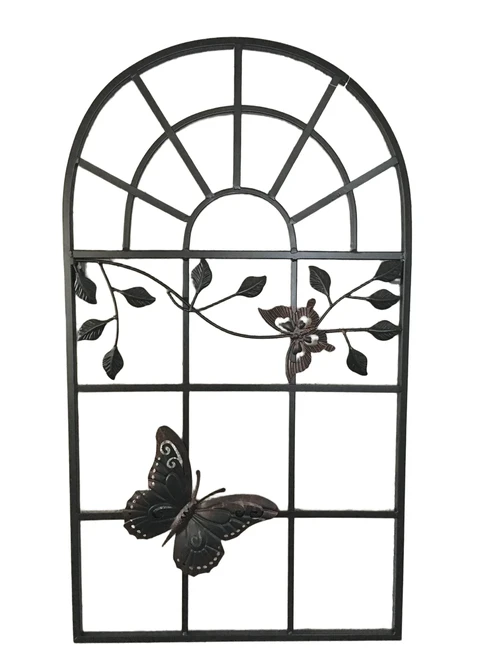 Butterfly window model, metal old-brown-rust!