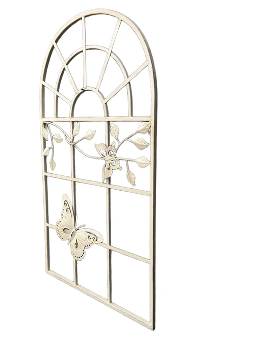 Butterfly window model, metal old-white-rust