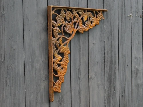 2er-Set Eckträger - 36,5 x 36,5 cm - Gusseisen Rost