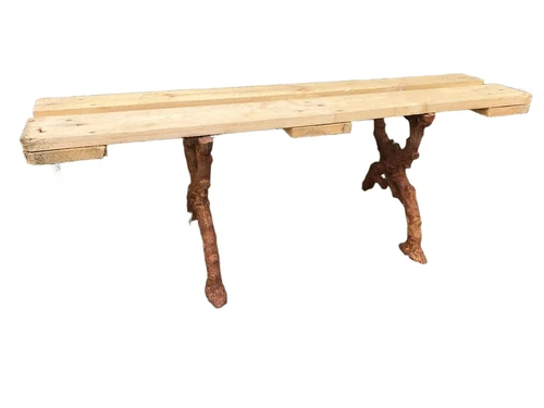 1 Pair of heavy solid cast iron side parts garden bench garden table.