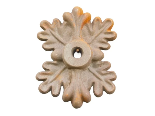 Cast Iron Wall Anchor – Oak Leaf Shape – Decorative Beam Anchor and Facade Ornament