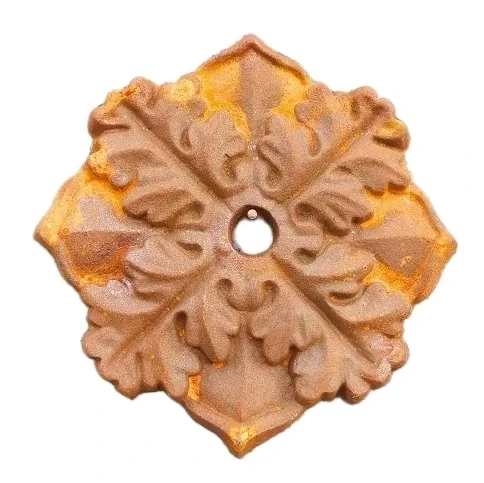 Cast-iron wall anchor in the shape of a leaf